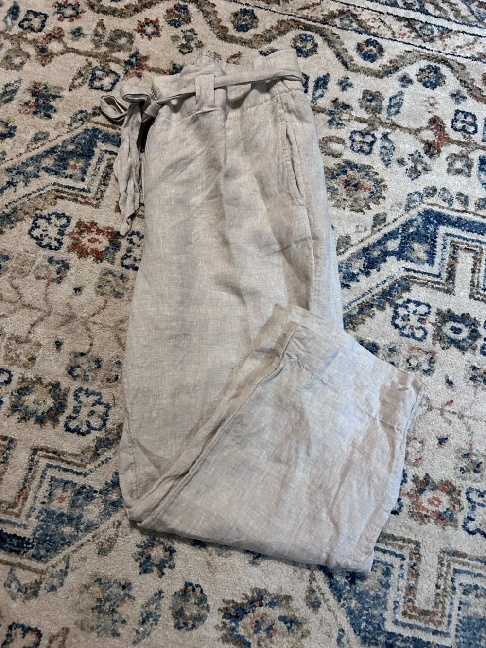 Chico's Men's Linen Chinos in Light Beige